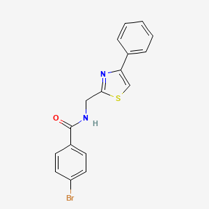 4-bromo-N-[(4-phenyl-1,3-thiazol-2-yl)methyl]benzamide - 