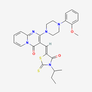 3-{(Z)-[3-(butan-2-yl)-4-oxo-2-thioxo-1,3-thiazolidin-5-ylidene]methyl}-2-[4-(2-methoxyphenyl)piperazin-1-yl]-4H-pyrido[1,2-a]pyrimidin-4-one - 