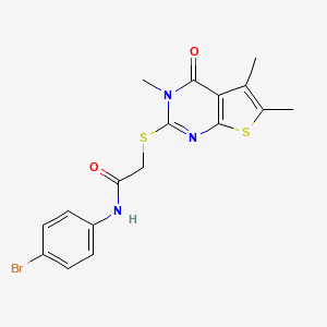 N-(4-bromophenyl)-2-[(3,5,6-trimethyl-4-oxo-3,4-dihydrothieno[2,3-d]pyrimidin-2-yl)sulfanyl]acetamide - 