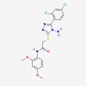 2-{[4-amino-5-(2,4-dichlorophenyl)-4H-1,2,4-triazol-3-yl]sulfanyl}-N-(2,4-dimethoxyphenyl)acetamide - 