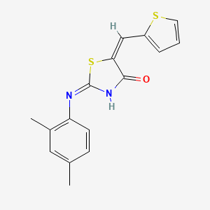 (2Z,5E)-2-[(2,4-dimethylphenyl)imino]-5-(thiophen-2-ylmethylidene)-1,3-thiazolidin-4-one - 