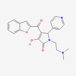 4-(1-benzofuran-2-ylcarbonyl)-1-[2-(dimethylamino)ethyl]-3-hydroxy-5-(pyridin-4-yl)-1,5-dihydro-2H-pyrrol-2-one - 