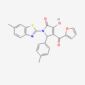 4-(2-Furylcarbonyl)-3-hydroxy-1-(6-methylbenzothiazol-2-yl)-5-(4-methylphenyl)-3-pyrrolin-2-one - 