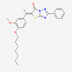 (5Z)-5-[4-(heptyloxy)-3-methoxybenzylidene]-2-phenyl[1,3]thiazolo[3,2-b][1,2,4]triazol-6(5H)-one - 