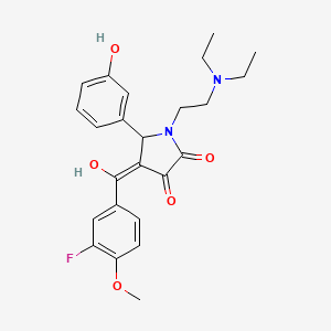 1-(2-(Diethylamino)ethyl)-4-(3-fluoro-4-methoxybenzoyl)-3-hydroxy-5-(3-hydroxyphenyl)-1H-pyrrol-2(5H)-one - 618074-95-6