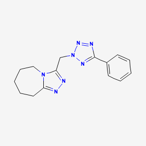 3-[(5-phenyl-2H-tetrazol-2-yl)methyl]-6,7,8,9-tetrahydro-5H-[1,2,4]triazolo[4,3-a]azepine - 
