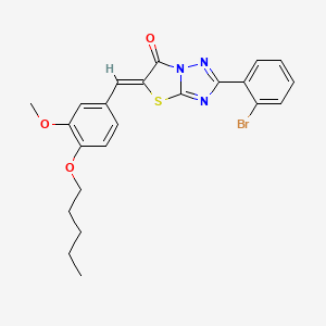 (5Z)-2-(2-bromophenyl)-5-[3-methoxy-4-(pentyloxy)benzylidene][1,3]thiazolo[3,2-b][1,2,4]triazol-6(5H)-one - 