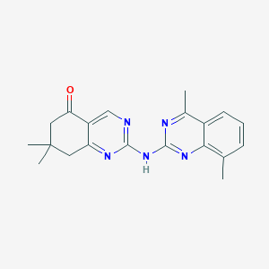 2-[(4,8-dimethylquinazolin-2-yl)amino]-7,7-dimethyl-7,8-dihydroquinazolin-5(6H)-one - 
