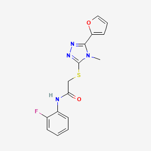 N-(2-fluorophenyl)-2-{[5-(furan-2-yl)-4-methyl-4H-1,2,4-triazol-3-yl]sulfanyl}acetamide - 
