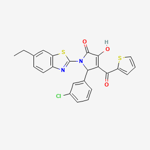 5-(3-Chlorophenyl)-1-(6-ethylbenzothiazol-2-yl)-3-hydroxy-4-(2-thienylcarbonyl)-3-pyrrolin-2-one - 