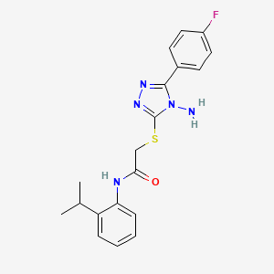 2-{[4-amino-5-(4-fluorophenyl)-4H-1,2,4-triazol-3-yl]sulfanyl}-N-[2-(propan-2-yl)phenyl]acetamide - 
