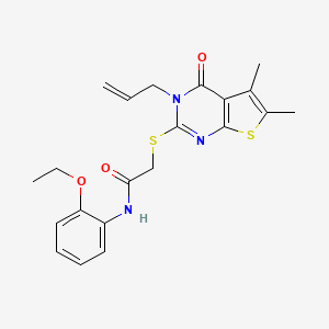 2-{[5,6-dimethyl-4-oxo-3-(prop-2-en-1-yl)-3,4-dihydrothieno[2,3-d]pyrimidin-2-yl]sulfanyl}-N-(2-ethoxyphenyl)acetamide - 