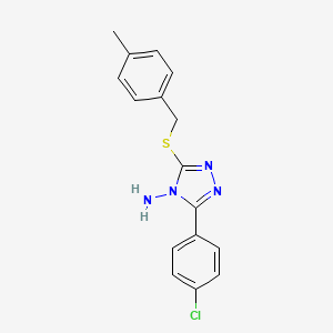 5-(4-Chlorophenyl)-3-[(4-methylphenyl)methylthio]-1,2,4-triazole-4-ylamine - 