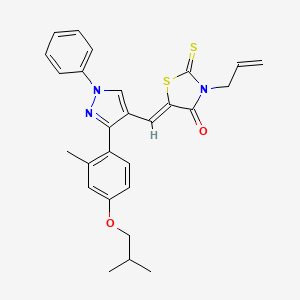 (5Z)-5-({3-[2-methyl-4-(2-methylpropoxy)phenyl]-1-phenyl-1H-pyrazol-4-yl}methylidene)-3-(prop-2-en-1-yl)-2-thioxo-1,3-thiazolidin-4-one - 