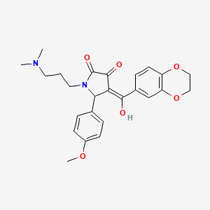 4-(2,3-dihydro-1,4-benzodioxin-6-ylcarbonyl)-1-[3-(dimethylamino)propyl]-3-hydroxy-5-(4-methoxyphenyl)-1,5-dihydro-2H-pyrrol-2-one - 