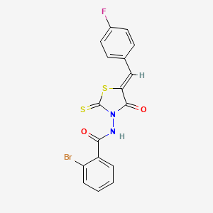 2-bromo-N-[(5Z)-5-(4-fluorobenzylidene)-4-oxo-2-thioxo-1,3-thiazolidin-3-yl]benzamide - 