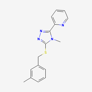 4-Methyl-3-[(3-methylphenyl)methylthio]-5-(2-pyridyl)-1,2,4-triazole - 