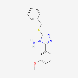 5-(3-Methoxyphenyl)-3-(phenylmethylthio)-1,2,4-triazole-4-ylamine - 