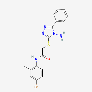 2-[(4-amino-5-phenyl-4H-1,2,4-triazol-3-yl)sulfanyl]-N-(4-bromo-2-methylphenyl)acetamide - 