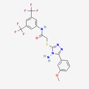 2-{[4-amino-5-(3-methoxyphenyl)-4H-1,2,4-triazol-3-yl]sulfanyl}-N-[3,5-bis(trifluoromethyl)phenyl]acetamide - 