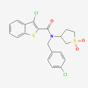 3-chloro-N-(4-chlorobenzyl)-N-(1,1-dioxidotetrahydrothiophen-3-yl)-1-benzothiophene-2-carboxamide - 