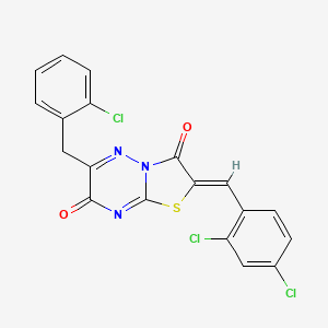 (2Z)-6-(2-chlorobenzyl)-2-(2,4-dichlorobenzylidene)-7H-[1,3]thiazolo[3,2-b][1,2,4]triazine-3,7(2H)-dione - 