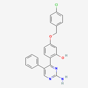 2-(2-Amino-5-phenylpyrimidin-4-yl)-5-[(4-chlorobenzyl)oxy]phenol - 