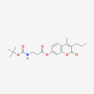 4-methyl-2-oxo-3-propyl-2H-chromen-7-yl N-(tert-butoxycarbonyl)-beta-alaninate - 