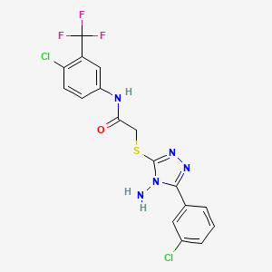 2-[4-amino-5-(3-chlorophenyl)(1,2,4-triazol-3-ylthio)]-N-[4-chloro-3-(trifluor omethyl)phenyl]acetamide - 