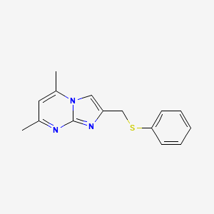 5,7-Dimethyl-2-[(phenylsulfanyl)methyl]imidazo[1,2-a]pyrimidine - 