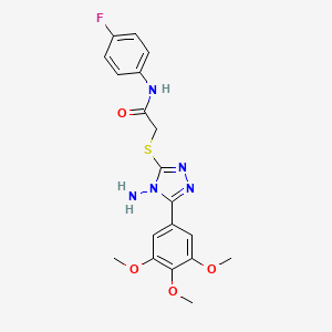 2-{[4-amino-5-(3,4,5-trimethoxyphenyl)-4H-1,2,4-triazol-3-yl]sulfanyl}-N-(4-fluorophenyl)acetamide - 