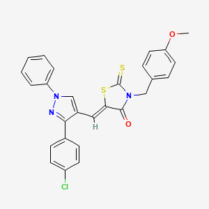 (5Z)-5-{[3-(4-chlorophenyl)-1-phenyl-1H-pyrazol-4-yl]methylidene}-3-(4-methoxybenzyl)-2-thioxo-1,3-thiazolidin-4-one - 
