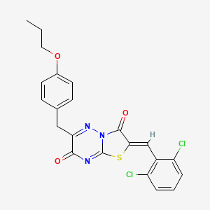 (2Z)-2-(2,6-dichlorobenzylidene)-6-(4-propoxybenzyl)-7H-[1,3]thiazolo[3,2-b][1,2,4]triazine-3,7(2H)-dione - 