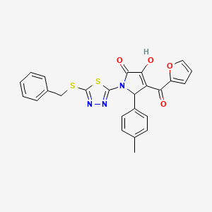 1-[5-(benzylsulfanyl)-1,3,4-thiadiazol-2-yl]-4-(furan-2-ylcarbonyl)-3-hydroxy-5-(4-methylphenyl)-1,5-dihydro-2H-pyrrol-2-one - 