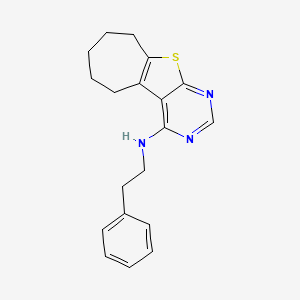 N-(2-phenylethyl)-8-thia-4,6-diazatricyclo[7.5.0.0^{2,7}]tetradeca-1(9),2,4,6-tetraen-3-amine - 