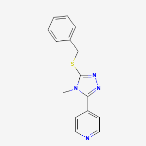 4-[5-(benzylsulfanyl)-4-methyl-4H-1,2,4-triazol-3-yl]pyridine - 