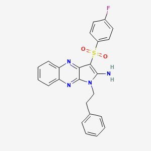 3-[(4-fluorophenyl)sulfonyl]-1-(2-phenylethyl)-1H-pyrrolo[2,3-b]quinoxalin-2-amine - 