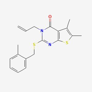 5,6-dimethyl-2-[(2-methylbenzyl)sulfanyl]-3-(prop-2-en-1-yl)thieno[2,3-d]pyrimidin-4(3H)-one - 