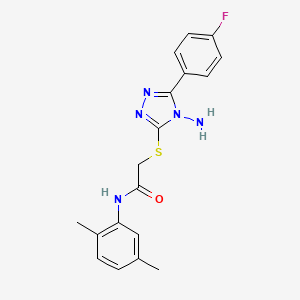 2-{[4-amino-5-(4-fluorophenyl)-4H-1,2,4-triazol-3-yl]sulfanyl}-N-(2,5-dimethylphenyl)acetamide - 