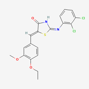 (2Z,5Z)-2-[(2,3-dichlorophenyl)imino]-5-(4-ethoxy-3-methoxybenzylidene)-1,3-thiazolidin-4-one - 