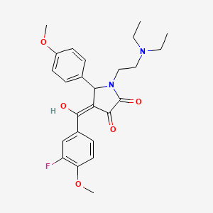 1-(2-(Diethylamino)ethyl)-4-(3-fluoro-4-methoxybenzoyl)-3-hydroxy-5-(4-methoxyphenyl)-1H-pyrrol-2(5H)-one - 618074-77-4