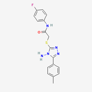 2-[4-amino-5-(4-methylphenyl)(1,2,4-triazol-3-ylthio)]-N-(4-fluorophenyl)aceta mide - 