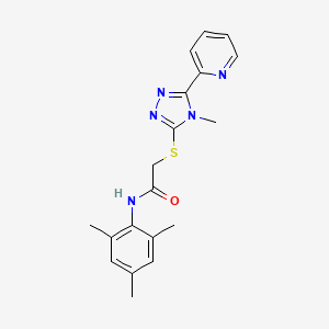 2-{[4-methyl-5-(pyridin-2-yl)-4H-1,2,4-triazol-3-yl]sulfanyl}-N-(2,4,6-trimethylphenyl)acetamide - 