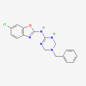 5-benzyl-N-[(2Z)-6-chloro-1,3-benzoxazol-2(3H)-ylidene]-1,4,5,6-tetrahydro-1,3,5-triazin-2-amine - 