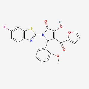 1-(6-Fluorobenzothiazol-2-yl)-4-(2-furylcarbonyl)-3-hydroxy-5-(2-methoxyphenyl)-3-pyrrolin-2-one - 