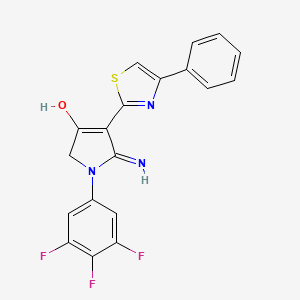 5-imino-4-(4-phenyl-1,3-thiazol-2-yl)-1-(3,4,5-trifluorophenyl)-2,5-dihydro-1H-pyrrol-3-ol - 