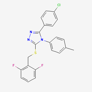 3-(4-chlorophenyl)-5-[(2,6-difluorobenzyl)sulfanyl]-4-(4-methylphenyl)-4H-1,2,4-triazole - 
