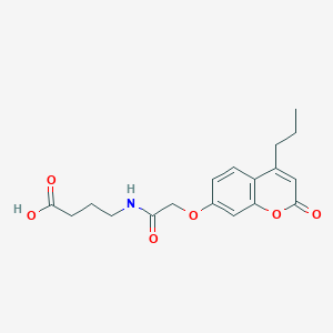 4-({[(2-oxo-4-propyl-2H-chromen-7-yl)oxy]acetyl}amino)butanoic acid - 