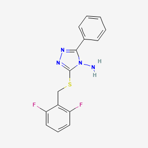 3-[(2,6-Difluorophenyl)methylthio]-5-phenyl-1,2,4-triazole-4-ylamine - 