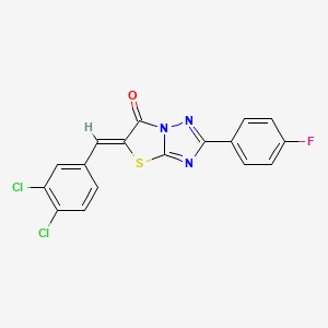 (5Z)-5-(3,4-dichlorobenzylidene)-2-(4-fluorophenyl)[1,3]thiazolo[3,2-b][1,2,4]triazol-6(5H)-one - 